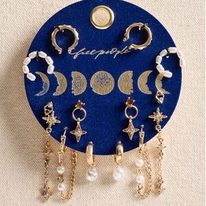 Free People Driftwood Earring Set ~ NWT